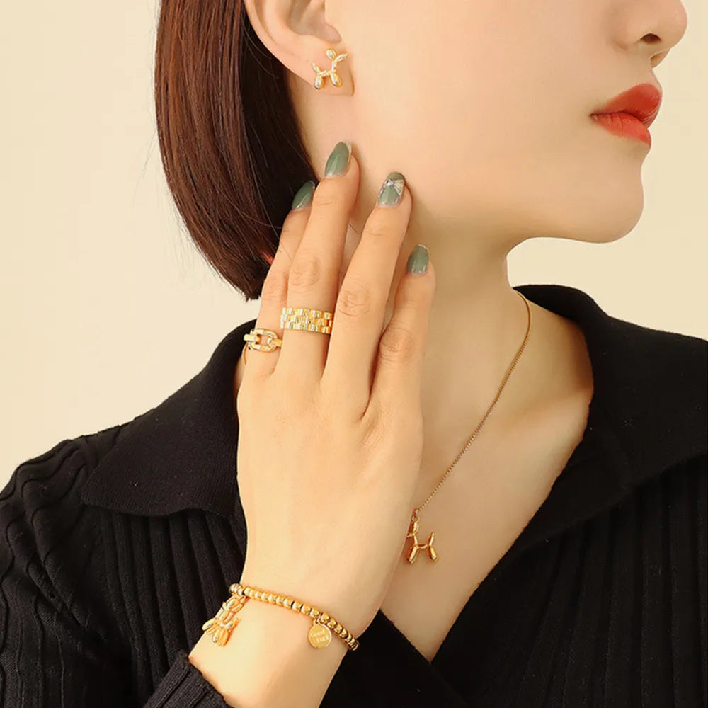 Whimsical Gold-Tone Animal-Shaped Stud Earrings, A Charming Addition to Any Outfit