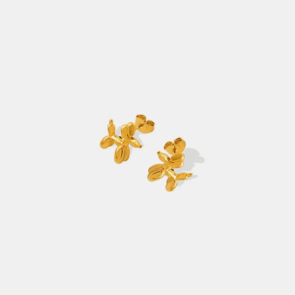 Whimsical Gold-Tone Animal-Shaped Stud Earrings, A Charming Addition to Any Outfit