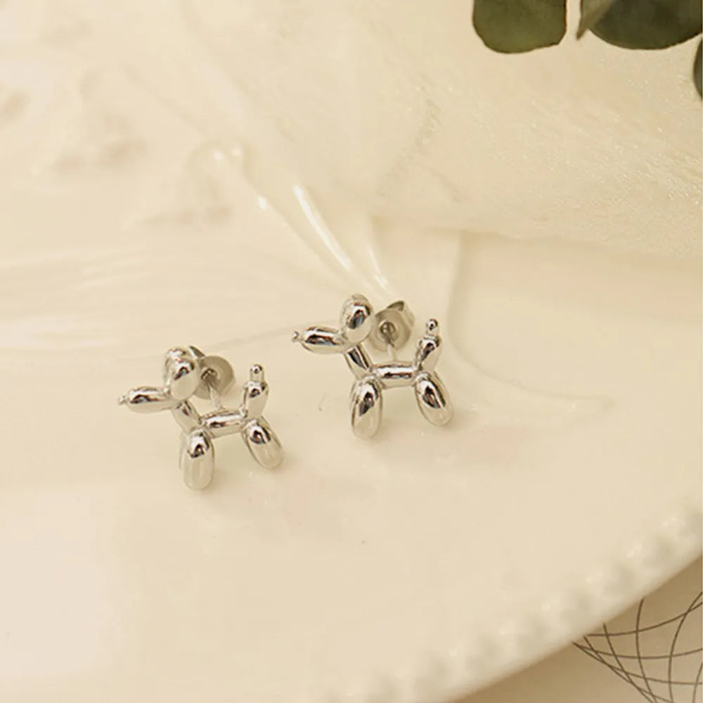 Whimsical Gold-Tone Animal-Shaped Stud Earrings, A Charming Addition to Any Outfit